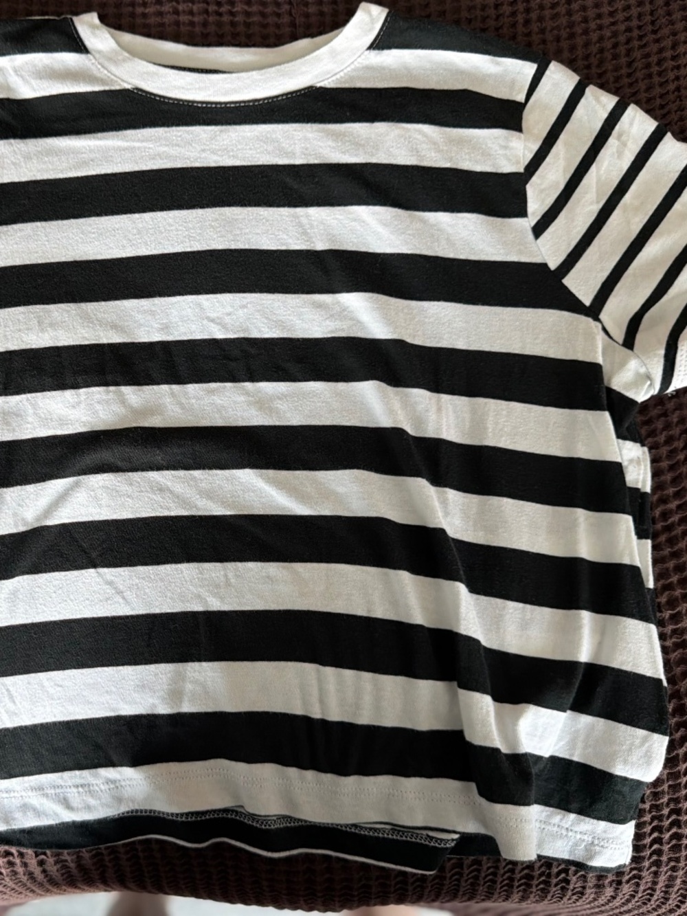 Madewell striped crop t shirt